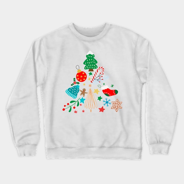 Christmas Doodles Crewneck Sweatshirt by Milibella